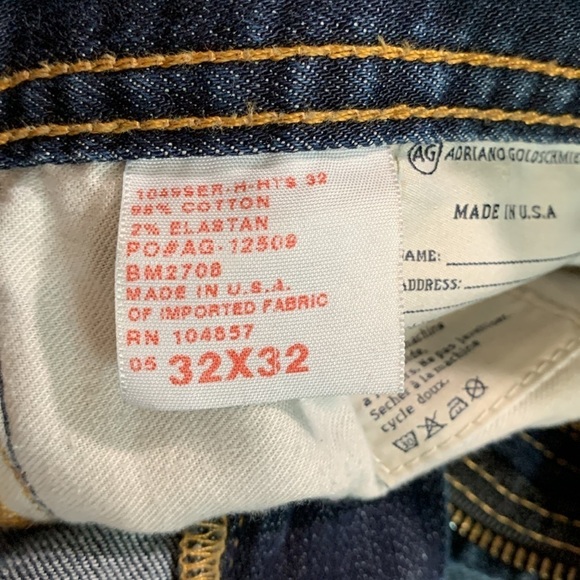 AG Adriano Goldschmied “The Protege Straight Leg” Dark Wash Stretch Jeans size32 - Picture 12 of 12